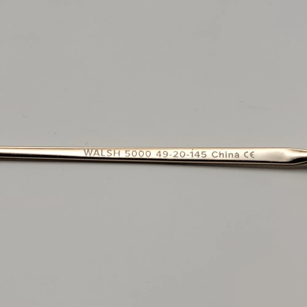 Warby Parker Walsh 5000 Eyeglasses Frames Only 49-20-145 Polished Gold Round